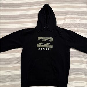 Billabong Black Hoodie with Hawaii Graphic